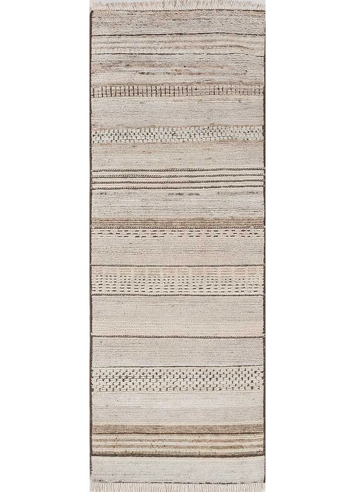 Läufer Woll - 75 x 240 cm - creme
