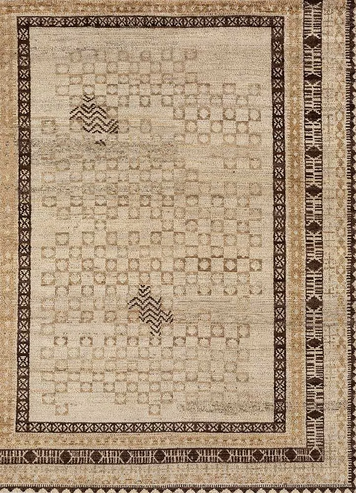 Wollteppich - 180 x 270 cm - gold