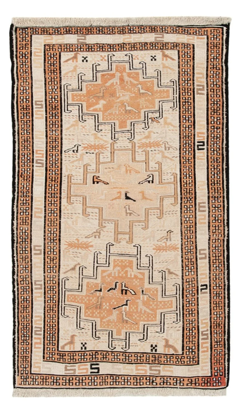 Kelim Seide Teppich 63x107cm