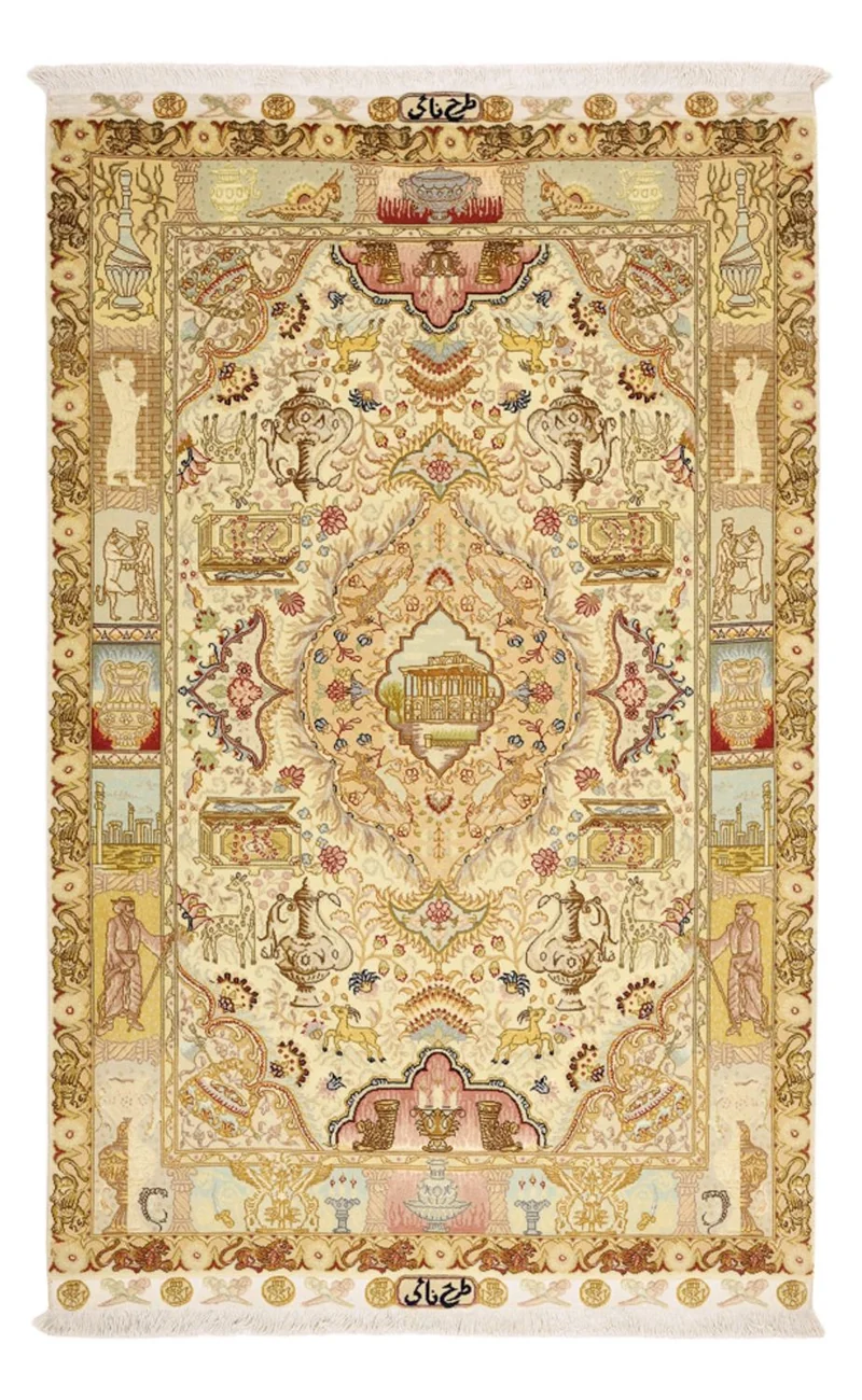 Täbriz - 50 Raj Teppich 101x160cm - Perserteppich