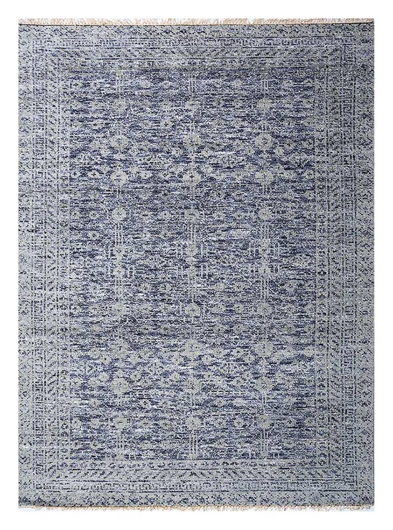 Wollteppich - 150 x 240 cm - blau