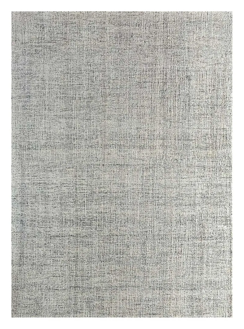 Wollteppich quadratisch - 120 x 120 cm - hellgrau