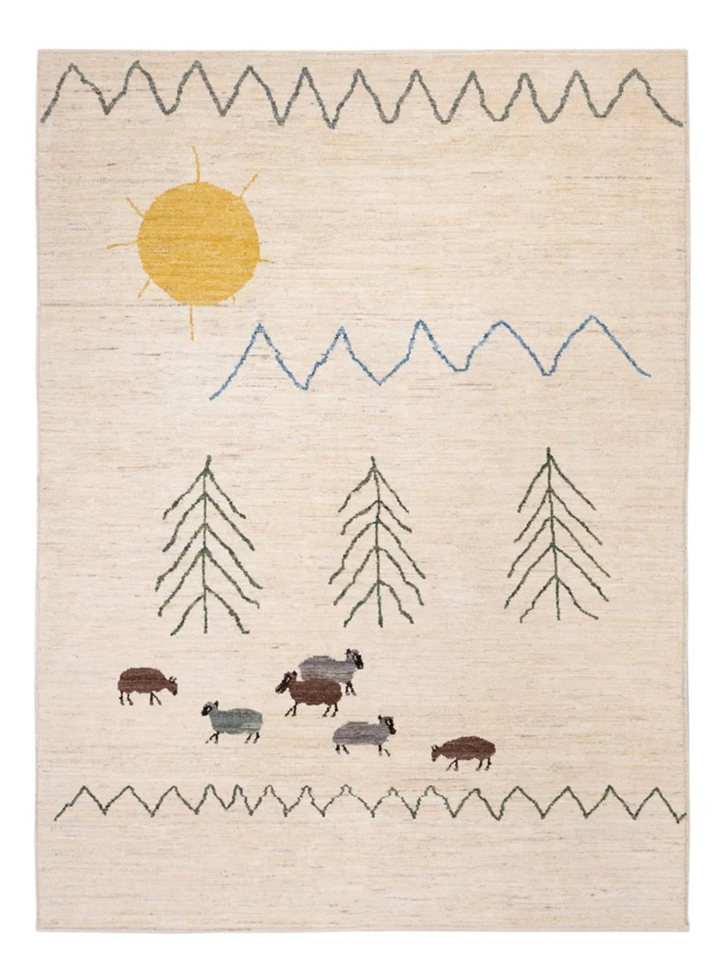Berber Teppich 170x232cm - Wollteppich