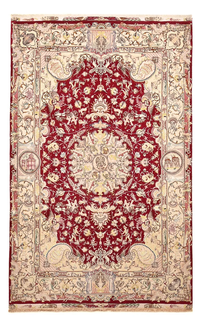 Perserteppich - Täbriz - Royal - 198 x 305 cm - rot