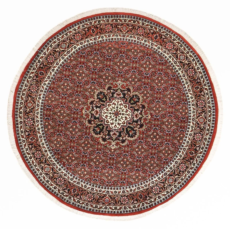 Perserteppich - Bidjar rund - 150 x 150 cm - dunkelrot