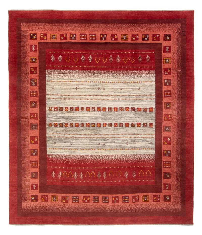 Gabbeh Persisch Teppich 205x240cm - Perserteppich Wollteppich