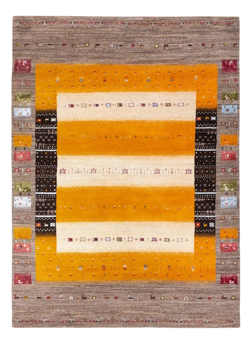 Gabbeh Teppich - Loribaft Indus - 170 x 240 cm - gold