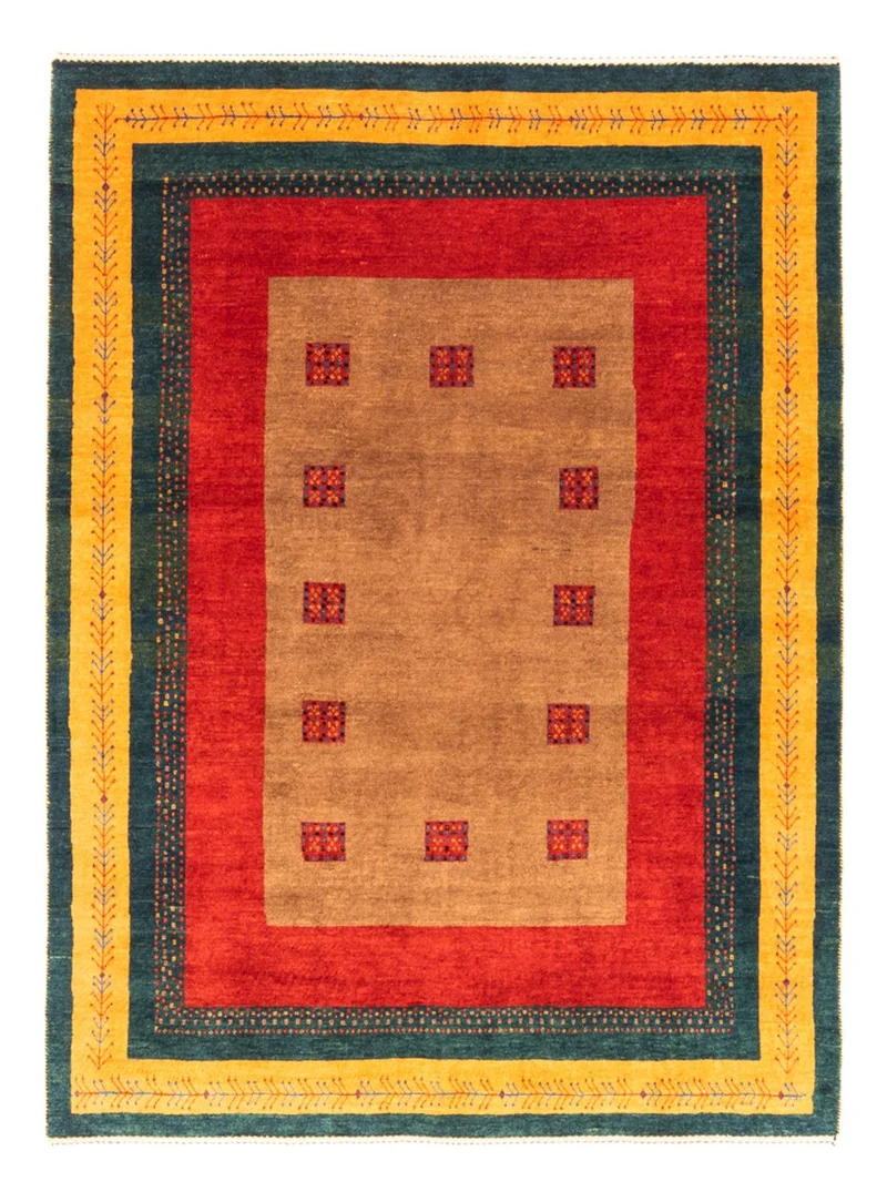 Gabbeh Persisch Teppich 155x197cm - Perserteppich Wollteppich