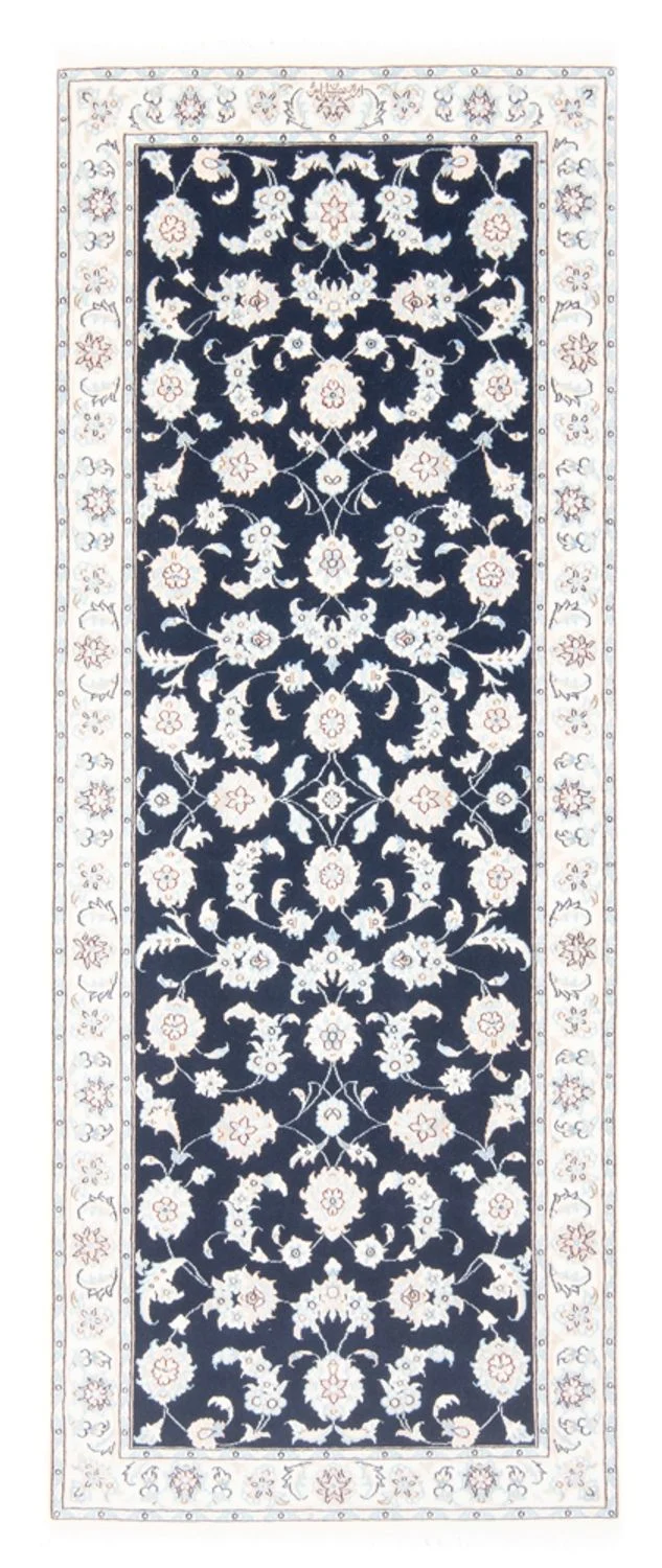 Läufer Perser - Nain - Royal - 80 x 200 cm - dunkelblau