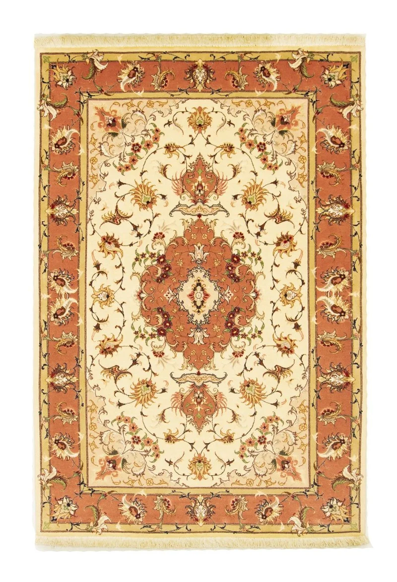 Täbriz - 50 Raj Teppich 102x154cm - Perserteppich