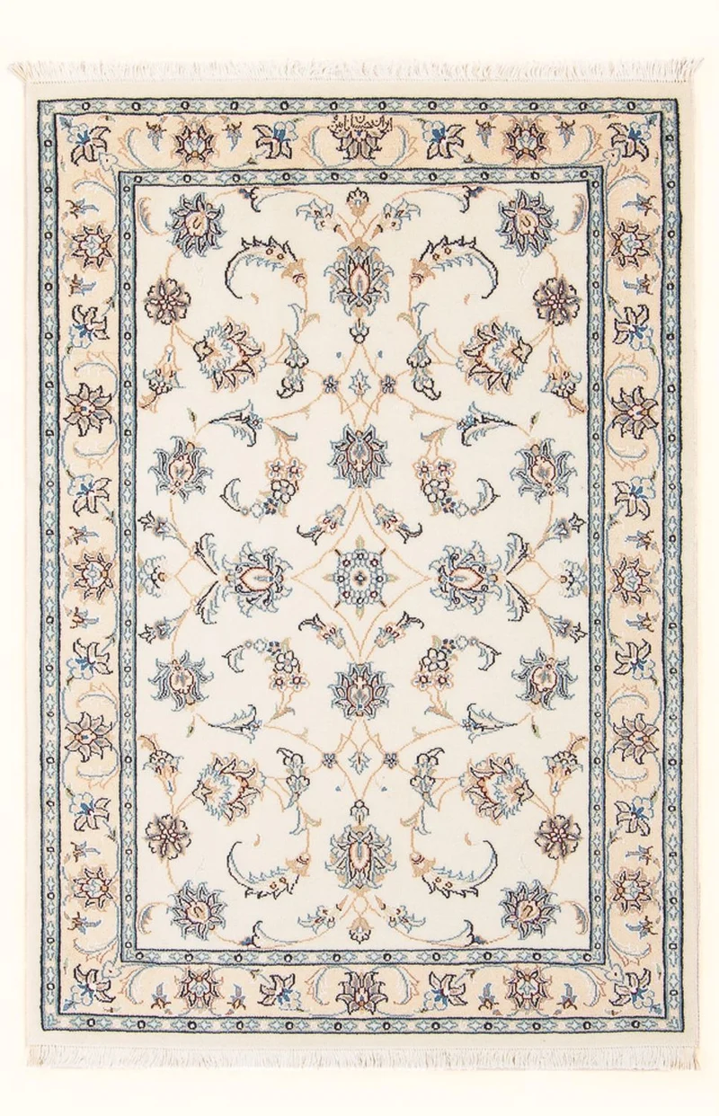 Perserteppich - Nain - Premium - 81 x 132 cm - creme