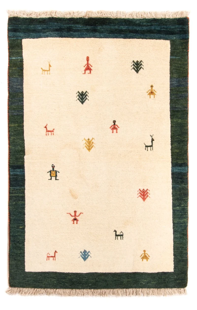 Gabbeh Persisch Teppich 100x152cm - Perserteppich Wollteppich