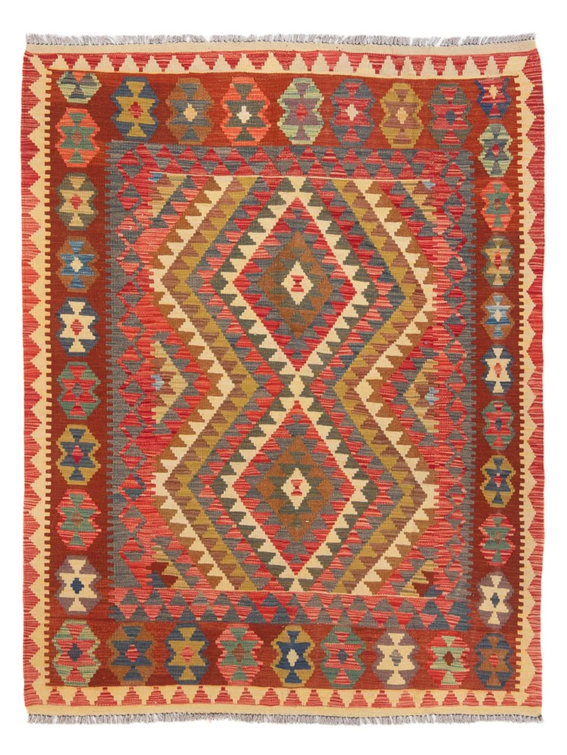 Kelim Maimene Teppich 148x198cm - Wollteppich