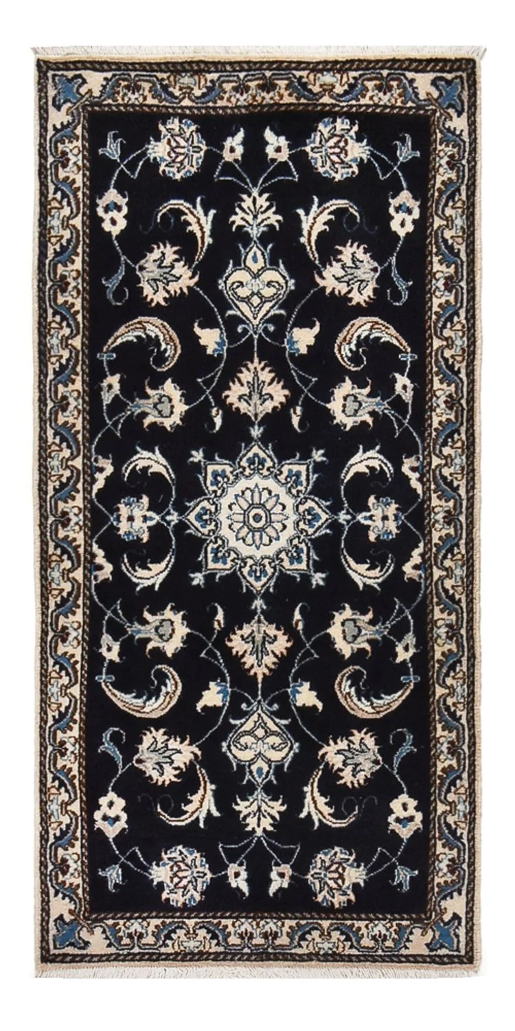 Perserteppich - Nain - 67 x 138 cm - dunkelblau