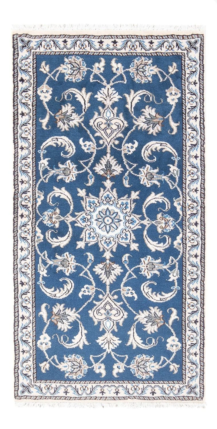 Perserteppich - Nain - 70 x 140 cm - blau