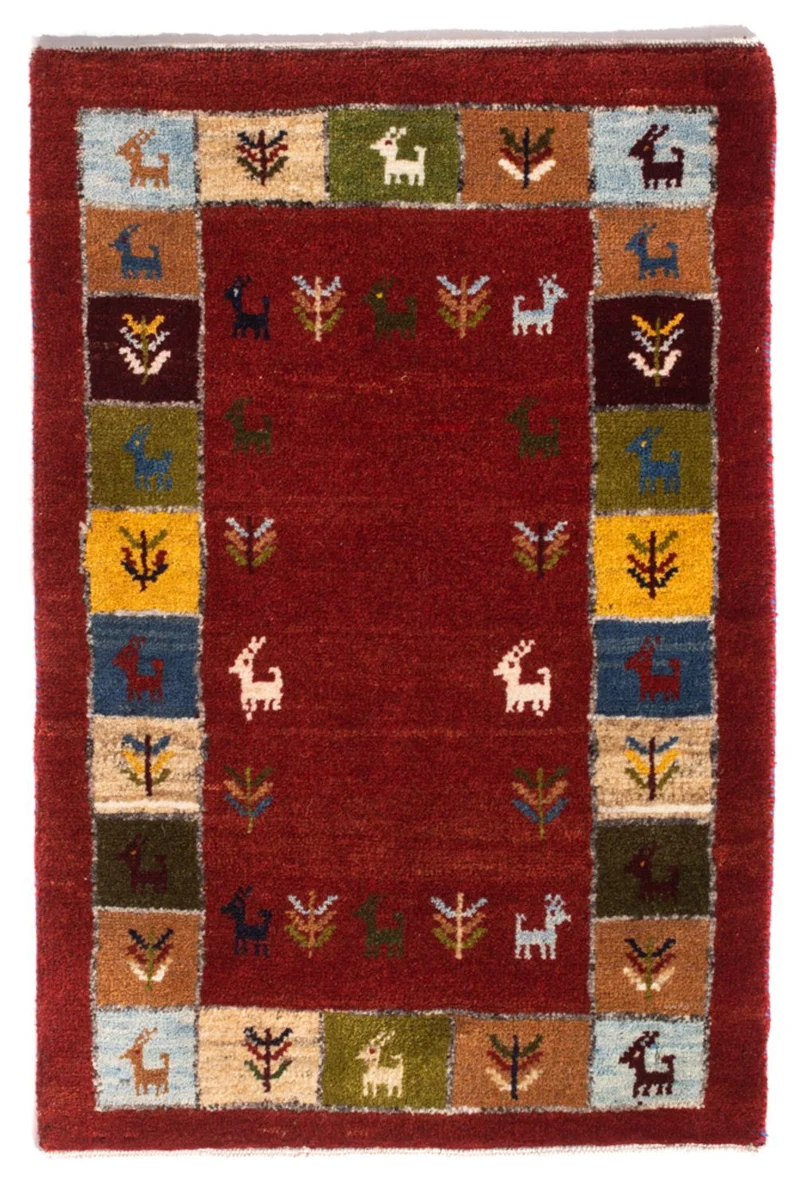 Gabbeh Teppich - Perser - 61 x 88 cm - mehrfarbig
