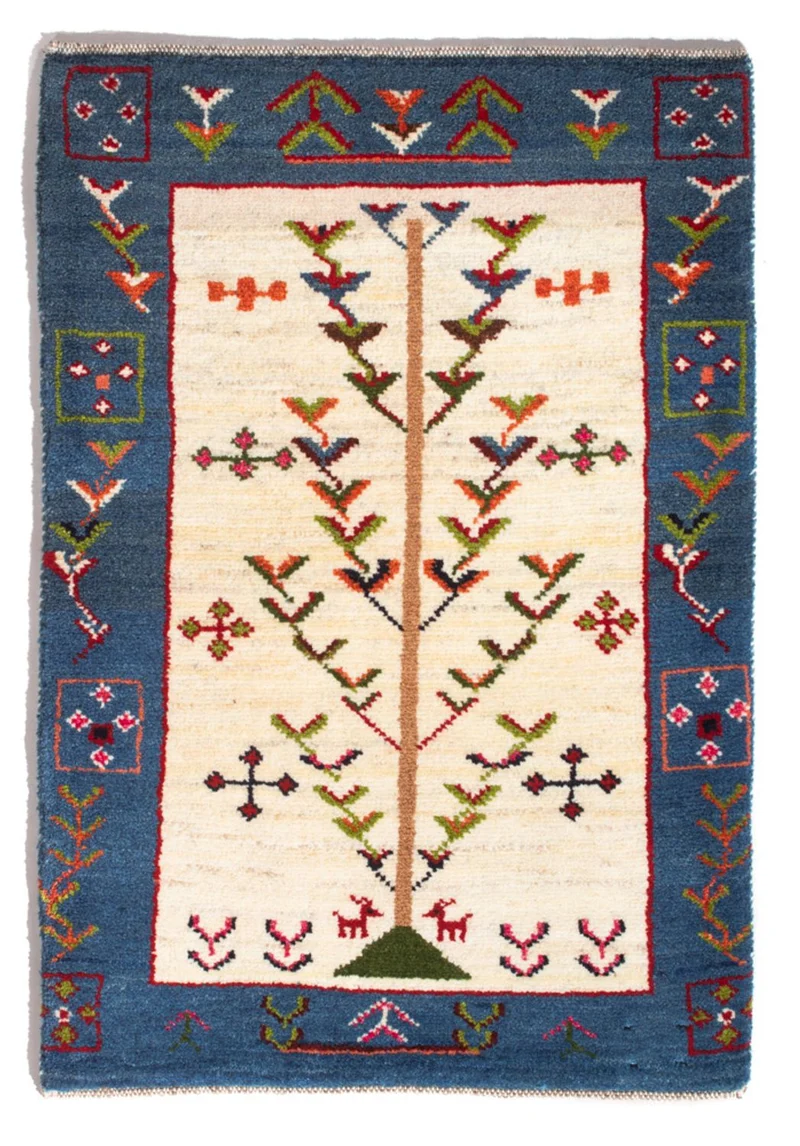 Gabbeh Persisch Teppich 63x92cm - Perserteppich Wollteppich