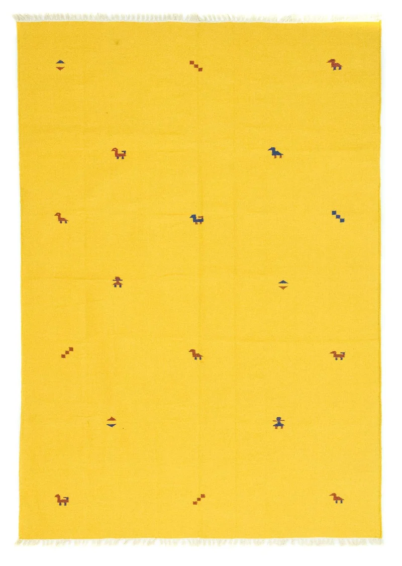 Kelim Teppich - Trendy 200 x 300 cm - gelb